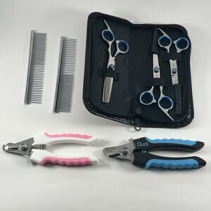 Dudi Professional Pet Grooming Kit 9-Piece Dog Cat Scissors Set